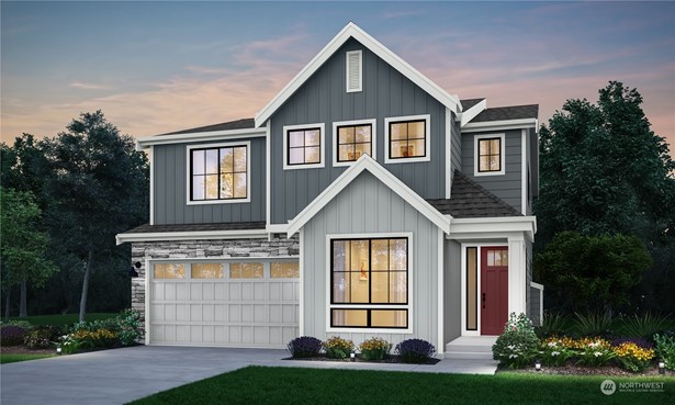 Plan 2665 Elevation A rendering. Details may vary