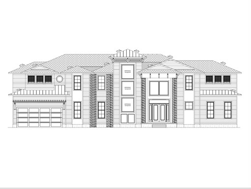 Front of the house blue print